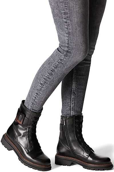Tamaris Schnürboots, Blockabsatz, Schnürstiefelette mit auffälliger günstig online kaufen