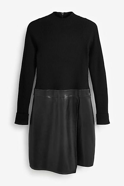 Next 2-in-1-Kleid 2-in-1-Mini-Pulloverkleid aus Kunstleder (1-tlg) günstig online kaufen