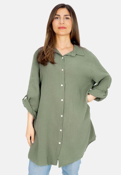 Seasons of April Hemdbluse Oversized Musselinbluse günstig online kaufen