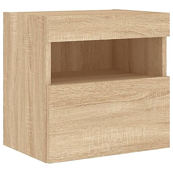 vidaXL TV-Wand TV-Wandschrank mit LED-Leuchten Sonoma-Eiche günstig online kaufen