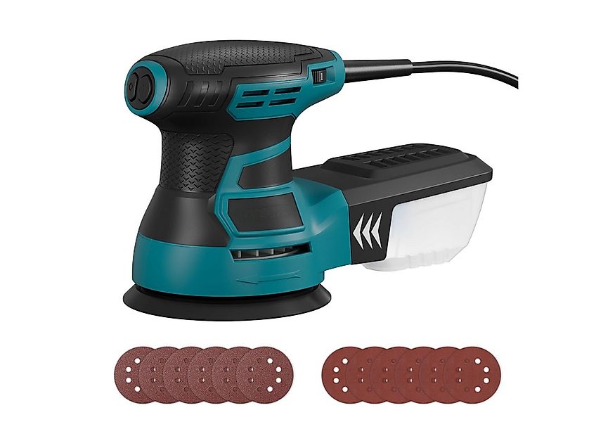 DOVAMAN Exzenterschleifer 125 mm, 350W, 6 variable Geschwindigkeit, 12 Schl günstig online kaufen