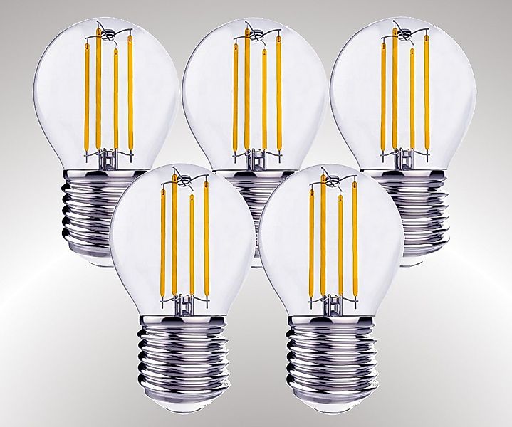 TRANGO LED-Leuchtmittel, 5er Pack E27004-5 LED Filament Birne 4 Watt 350 Lu günstig online kaufen