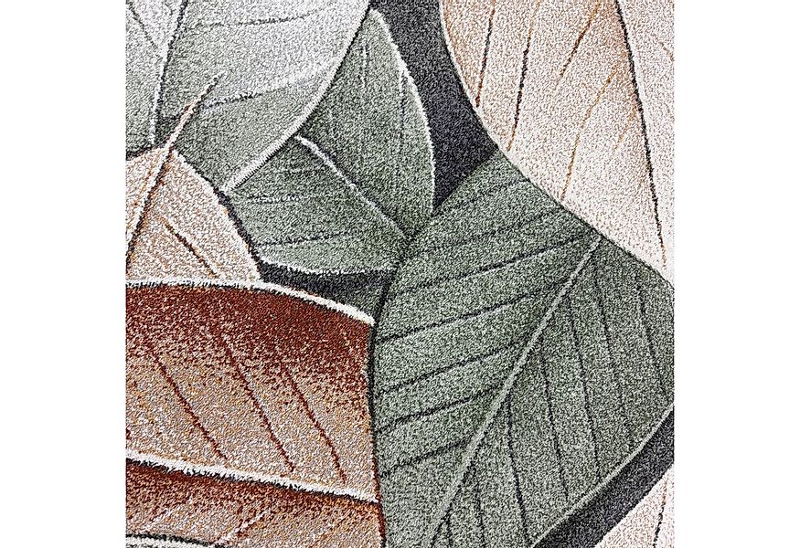 Carpetia Teppich Wohnzimmerteppich im natürlichen Look mit Blätterdesign in günstig online kaufen