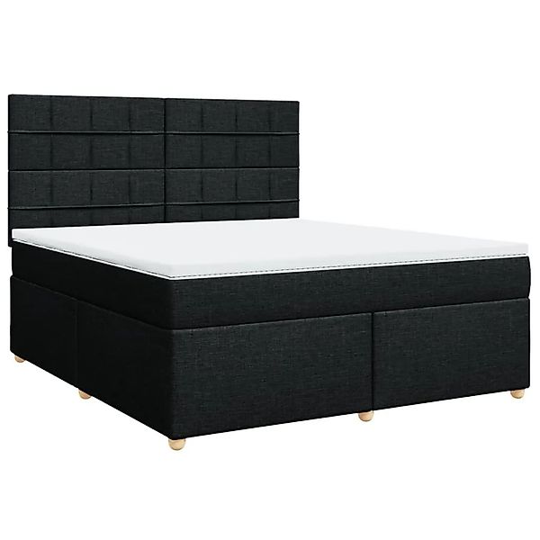 vidaXL Boxspringbett mit Matratze Schwarz 180x200 cm Stoff 3291361 günstig online kaufen