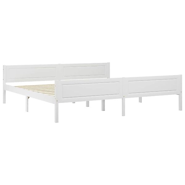 Massivholzbett Kiefer Weiß 200x200 Cm günstig online kaufen