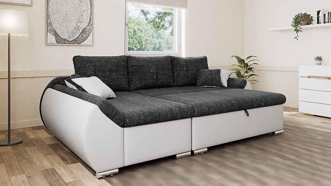MOEBLO Ecksofa ALEX, L-Form mit Hocker günstig online kaufen