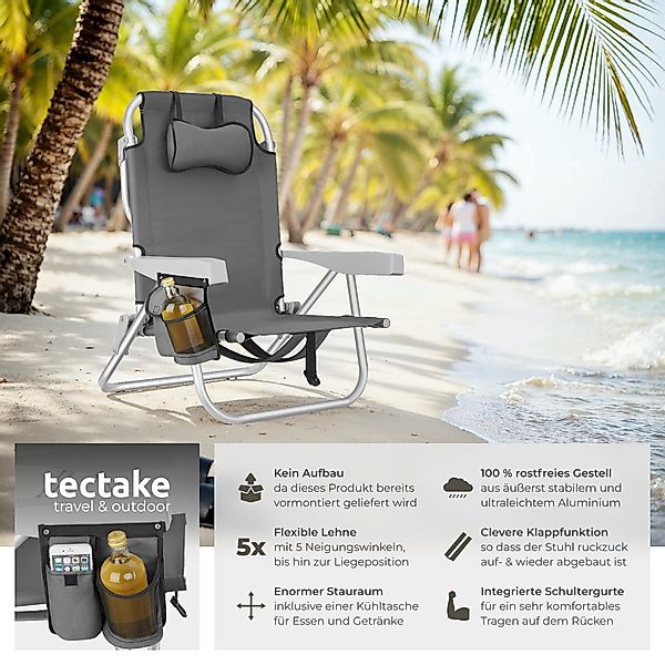 tectake Klappstuhl Strandstuhl (Set, 1 St), günstig online kaufen