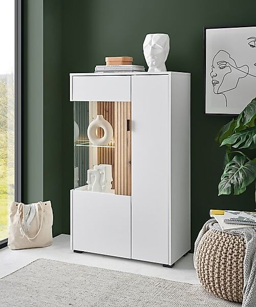 INOSIGN Vitrine »Hudson, Stauraumvitrine«, in moderner Trendfarbe, Griffe a günstig online kaufen