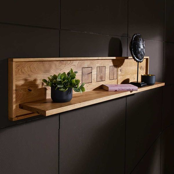 Wandregal aus Wildeiche massiv modern günstig online kaufen