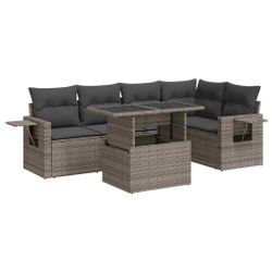 vidaXL Gartenlounge-Set 6-tlg. Garten-Sofagarnitur mit Kissen günstig online kaufen