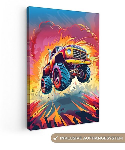 OneMillionCanvasses® Leinwandbild Monstertruck - Auto - Jungen - Farbenfroh günstig online kaufen