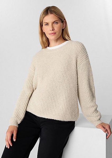 comma Longpullover Strickpullover Weicher Pullover mit Glitzergarn günstig online kaufen