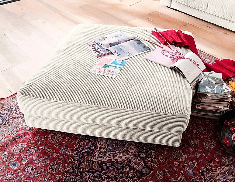 Places of Style Hocker "Enisa", passend zum "Enisa"-Sofa, Bezug in Cord günstig online kaufen