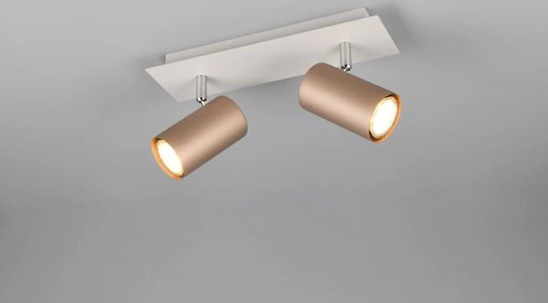 Spot 2x GU10 Coffee / Warm Grey 1 Stück Metall Hellbraun, Grau günstig online kaufen