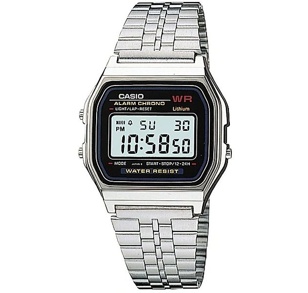 CASIO Luxusuhr Unisex Digital mit Edelstahl Armbanduhr A159WA 1D günstig online kaufen