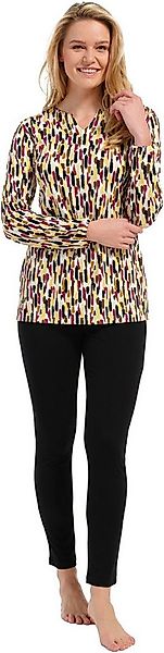Pastunette Schlafanzug Damen Pyjama mit langem Arm (2 tlg) Modiisches Desig günstig online kaufen