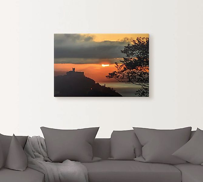 Artland Wandbild »Sonnenuntergang San Sebastian Donostia«, Sonnenaufgang & günstig online kaufen