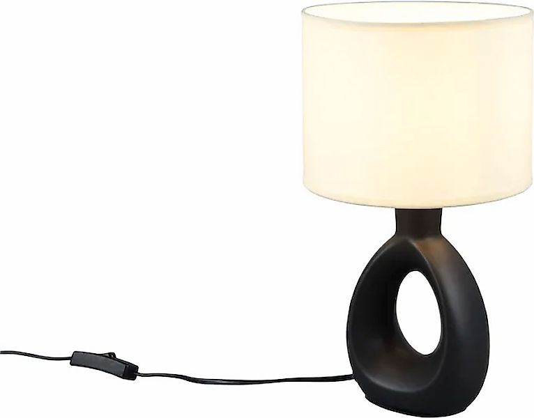 Leonique Tischlampe »Charmont, Deko Tischleuchte mit Stoffschirm, Schnursch günstig online kaufen