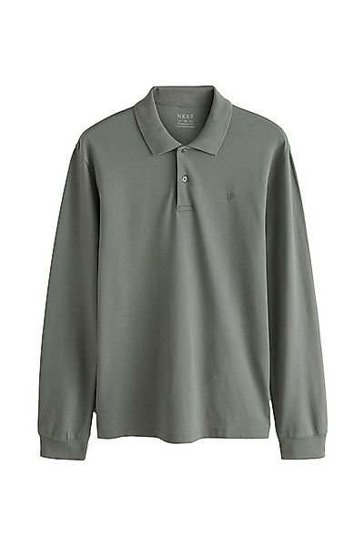 Next Langarm-Poloshirt Regular Fit Lärmeliges Pikee-Poloshirt (1-tlg) günstig online kaufen