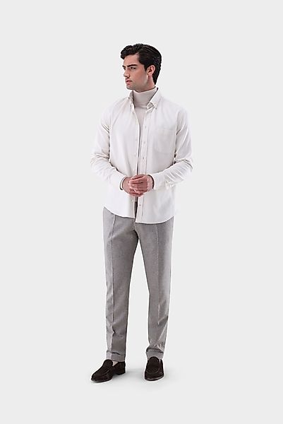 Flanellhemd mit Button-Down Kragen Tailor Fit günstig online kaufen