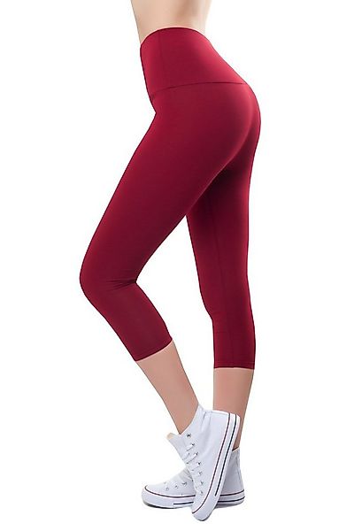 Bongual Caprileggings mit breitem Bund, Baumwollmix günstig online kaufen