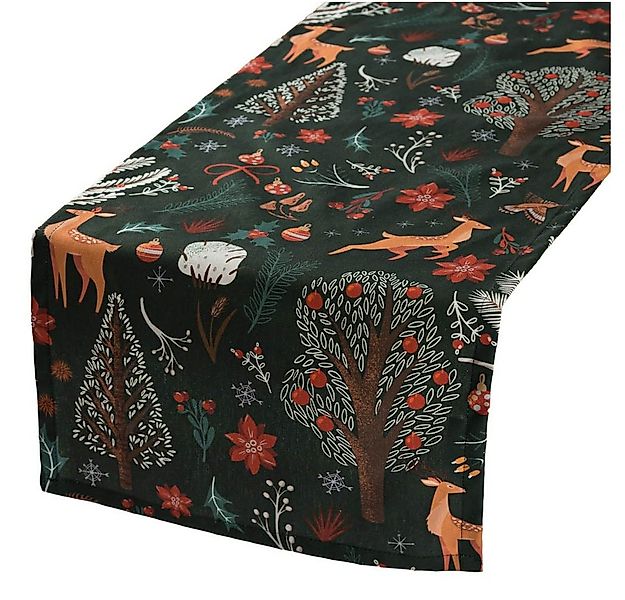 SCHÖNER LEBEN. Tischläufer Tischläufer Scandi Winter Forest 40x160cm von SC günstig online kaufen