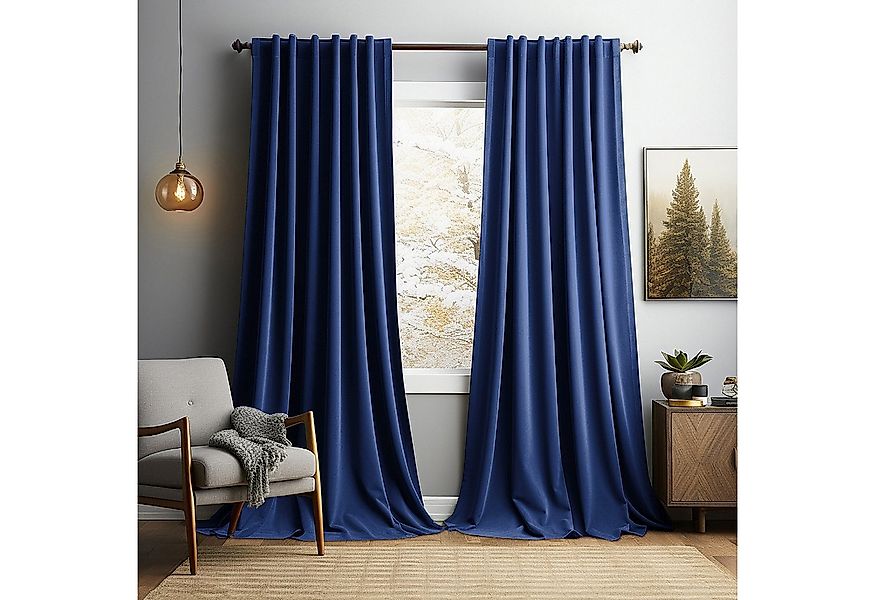 LMaxhome Verdunkelungsvorhang Blickdicht Samt Velvet Vorhang Gardinen Therm günstig online kaufen