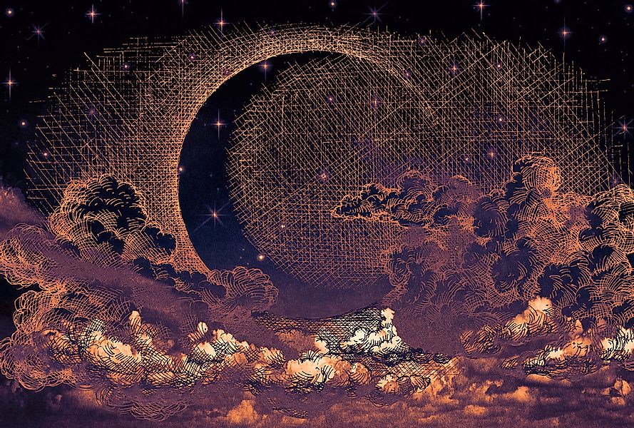 Architects Paper Fototapete »Atelier 47 Moon Sky 2« kontrastfarbene Details günstig online kaufen