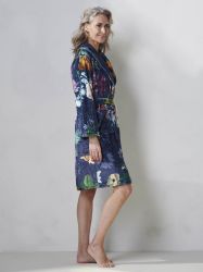 Essenza Damenbademantel Fleur, Kurzform, Polyester, Schalkragen, günstig online kaufen