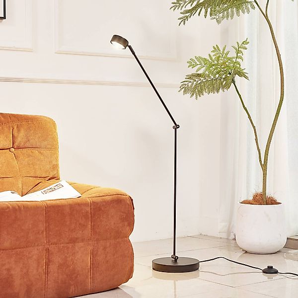 Lindby Stehleuchte Jyla, 88 cm, schwarz matt, GX53, flexibel günstig online kaufen