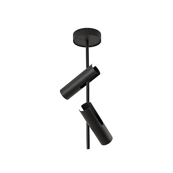 Deckenspot Leda 2, olivgrün, 2-flammig, Stahl, Höhe 55 cm günstig online kaufen