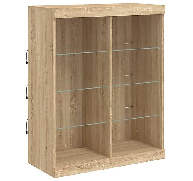 vidaXL Sideboard Sideboard mit LED-Leuchten Sonoma-Eiche 81x37x100 cm (1 St günstig online kaufen