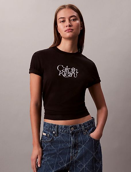Calvin Klein Jeans T-Shirt "SS FITTED SCRIPT CALVIN KLEIN TE", Mit Rundhals günstig online kaufen