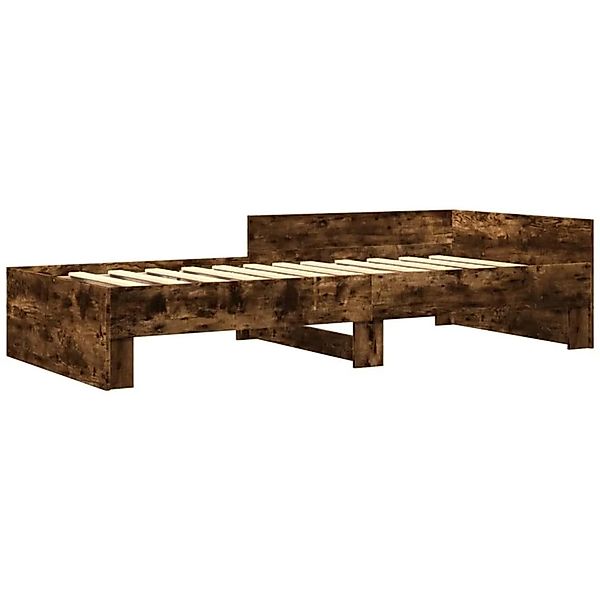vidaXL Bettgestell Ohne Matratze Räuchereiche 100x200 cm Holzwerkstoff 8495 günstig online kaufen