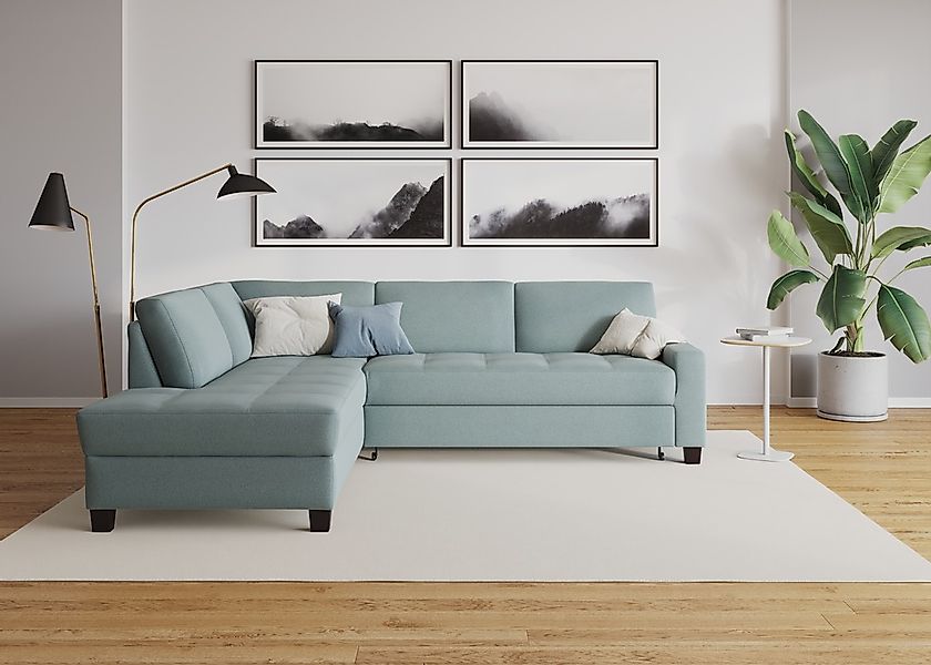 DOMO collection Ecksofa "Florentina zeitlos und elegant, Sitznähte als Desi günstig online kaufen
