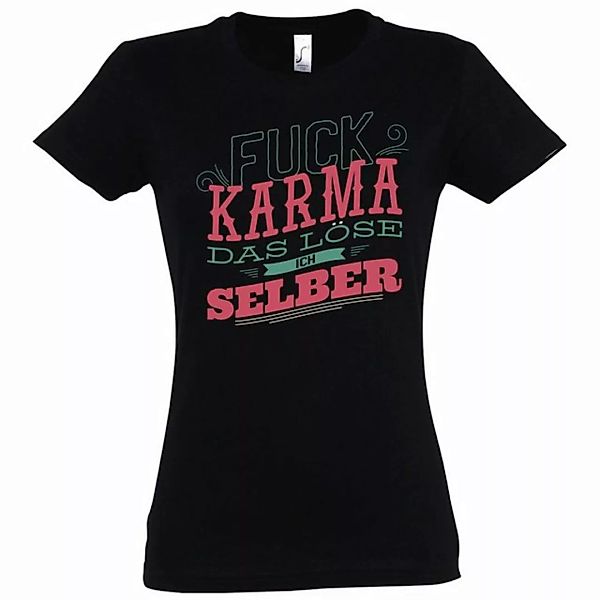 Youth Designz T-Shirt "F*ck Karma, da löse ich selber" Damen T-Shirt mit mo günstig online kaufen