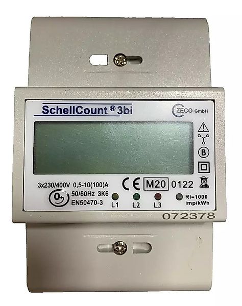 Schellcount Drehstromzähler Zweirichtungs Drehstromzähler, 100A, MID günstig online kaufen