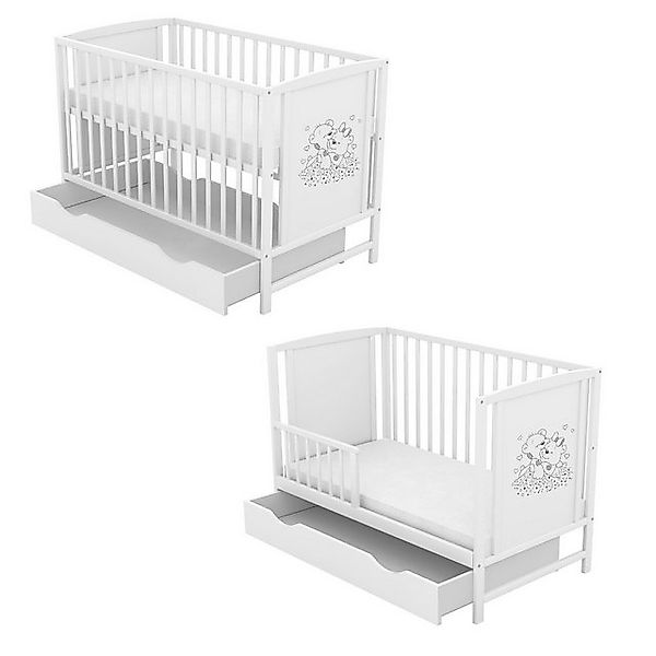 Baby-Delux Babybett Mia Bettkasten Schutzgitter, Kinderbett günstig online kaufen