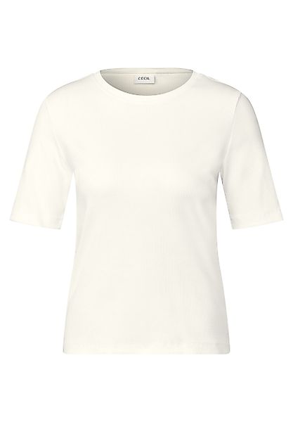 CECIL T-Shirt NOS Basic Rib T-Shirt günstig online kaufen