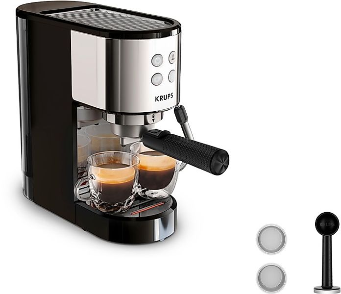 Krups Espressomaschine »XP4418 Virtuoso Essential, Siebträger«, Edelstahl-A günstig online kaufen