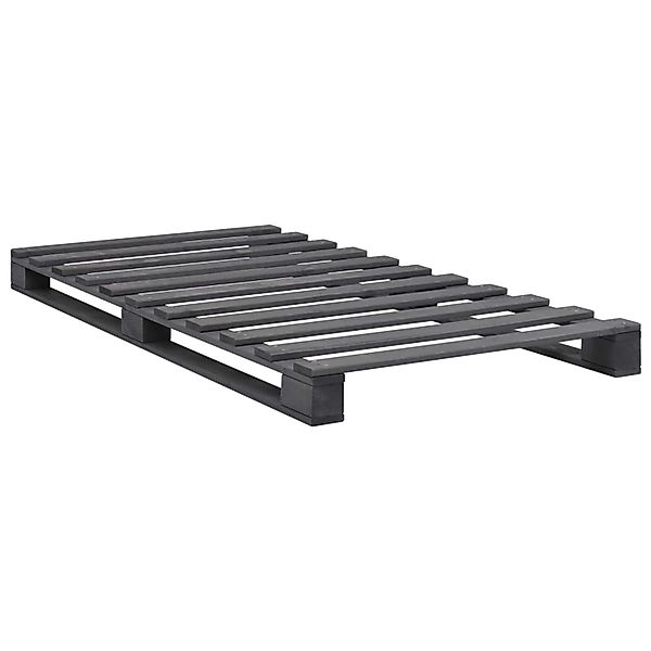 vidaXL Palettenbett Grau Massivholz Kiefer 100x200 cm619016 günstig online kaufen