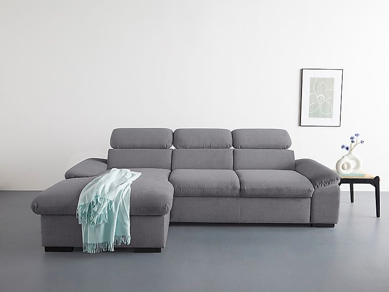 COTTA Ecksofa "Lola L-Form mit Kopfteilfunktion & Hocker" wahlweise mit Bet günstig online kaufen