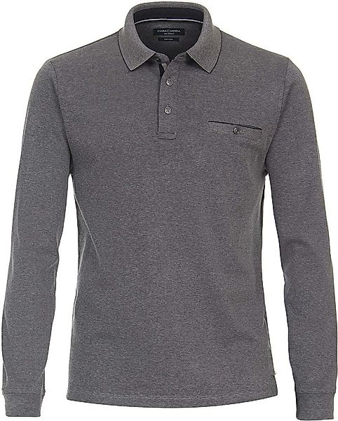 Casa Moda Poloshirt Long Sleeves Grau - Größe 4XL günstig online kaufen