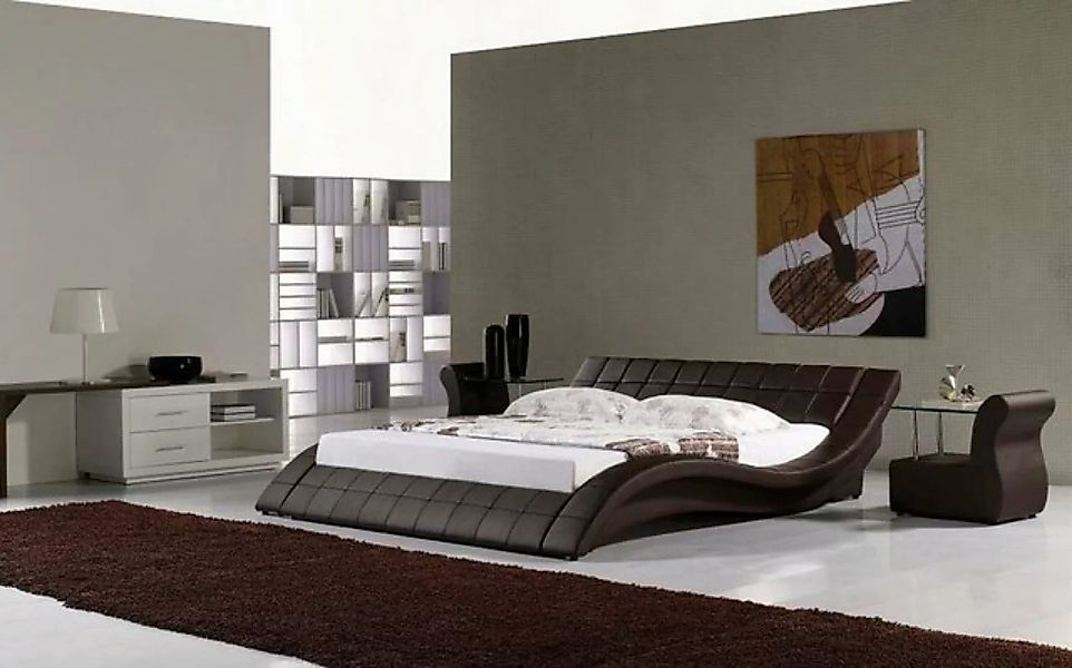 JVmoebel Bett Designer Polsterbett Bett Betten Lederbett Doppelbett Designe günstig online kaufen