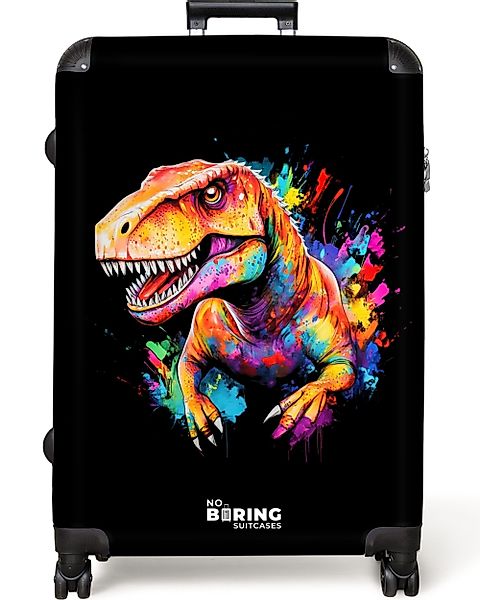 NoBoringSuitcases.com© Hartschalen-Trolley Dinosaurier mit buntem Graffiti günstig online kaufen