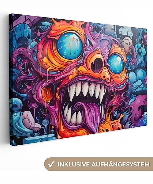 OneMillionCanvasses® Leinwandbild Monster - Graffiti - günstig online kaufen