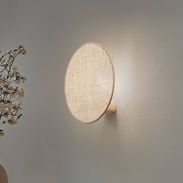 Wandleuchte Pulse, Juteschirm, naturbraun, Ø 30 cm günstig online kaufen