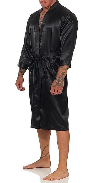 EloModa Morgenmantel Herren Morgenmantel Robe Bathrobe Bademantel Satin, M günstig online kaufen