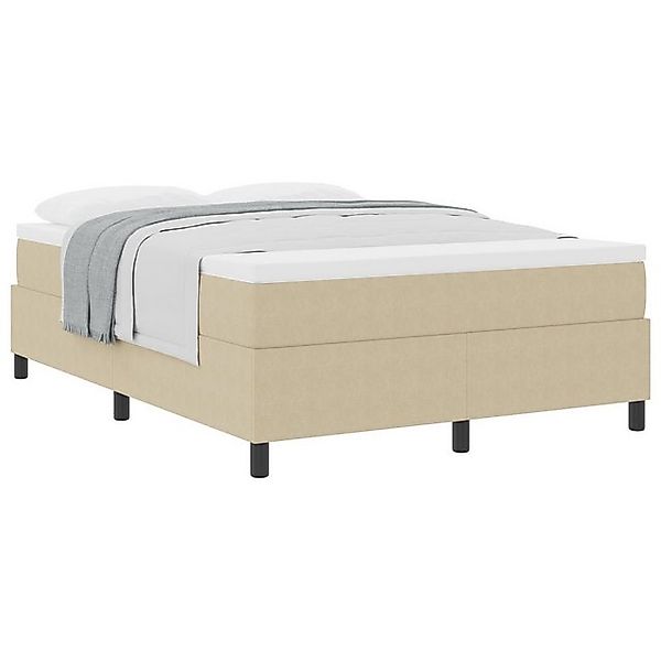 vidaXL Bett Boxspringbett mit Matratze Lichtgrün Grau 140x200 cm Cord-Stoff günstig online kaufen