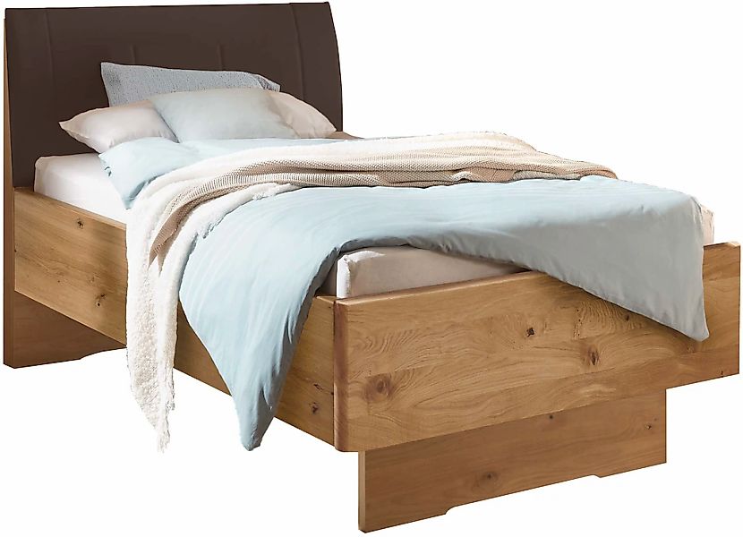 WIEMANN Holzbett "Cardiff, Bettgestell, Bettrahmen, teilmassiv, mit Polster günstig online kaufen